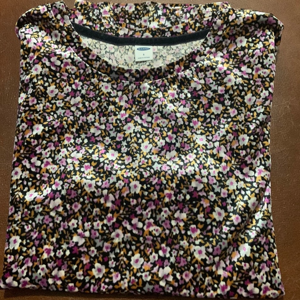 Short sleeve top - velvet